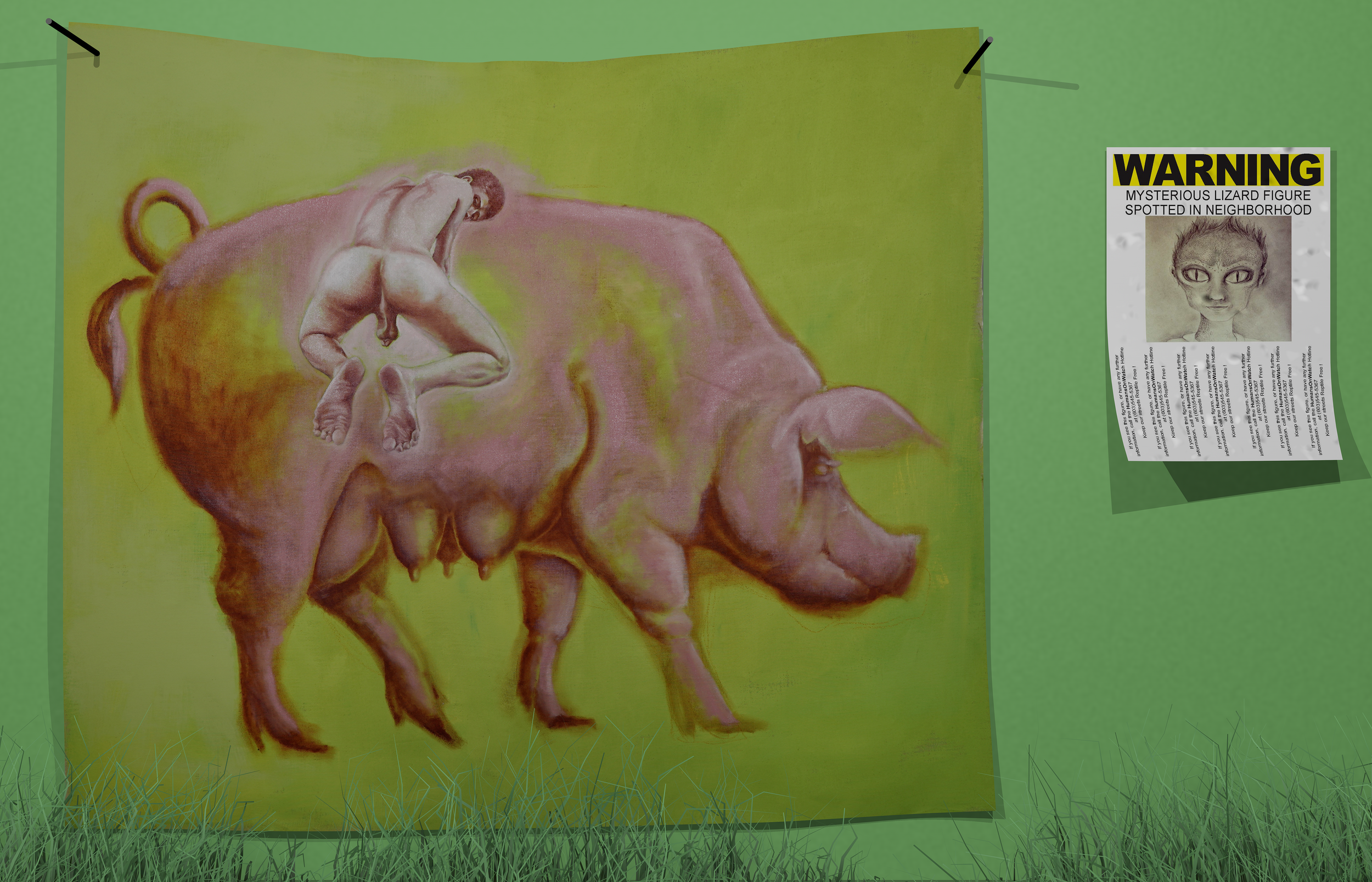 Green Myth Show, 2020.  Digital installation photo.