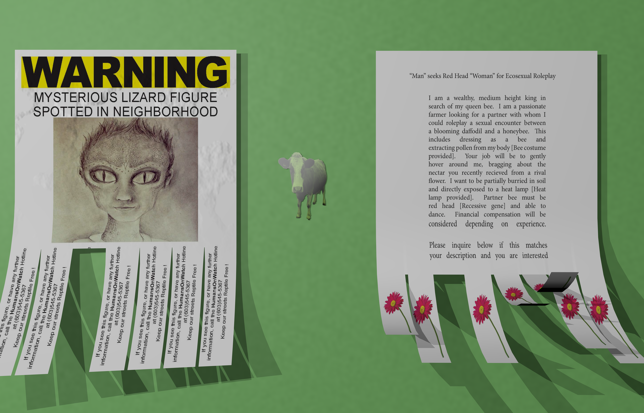 Green Myth Show, 2020.  Digital installation photo.