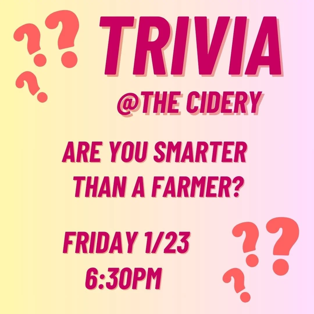 We're finalizing some questions... 

Get out this weekend before the snow storm hits, and let's see if we can stump you. RSVP on our website's event page to let us know you're coming: manoffmarketgardens.com/events. 

5 rounds, prizes after each and 
