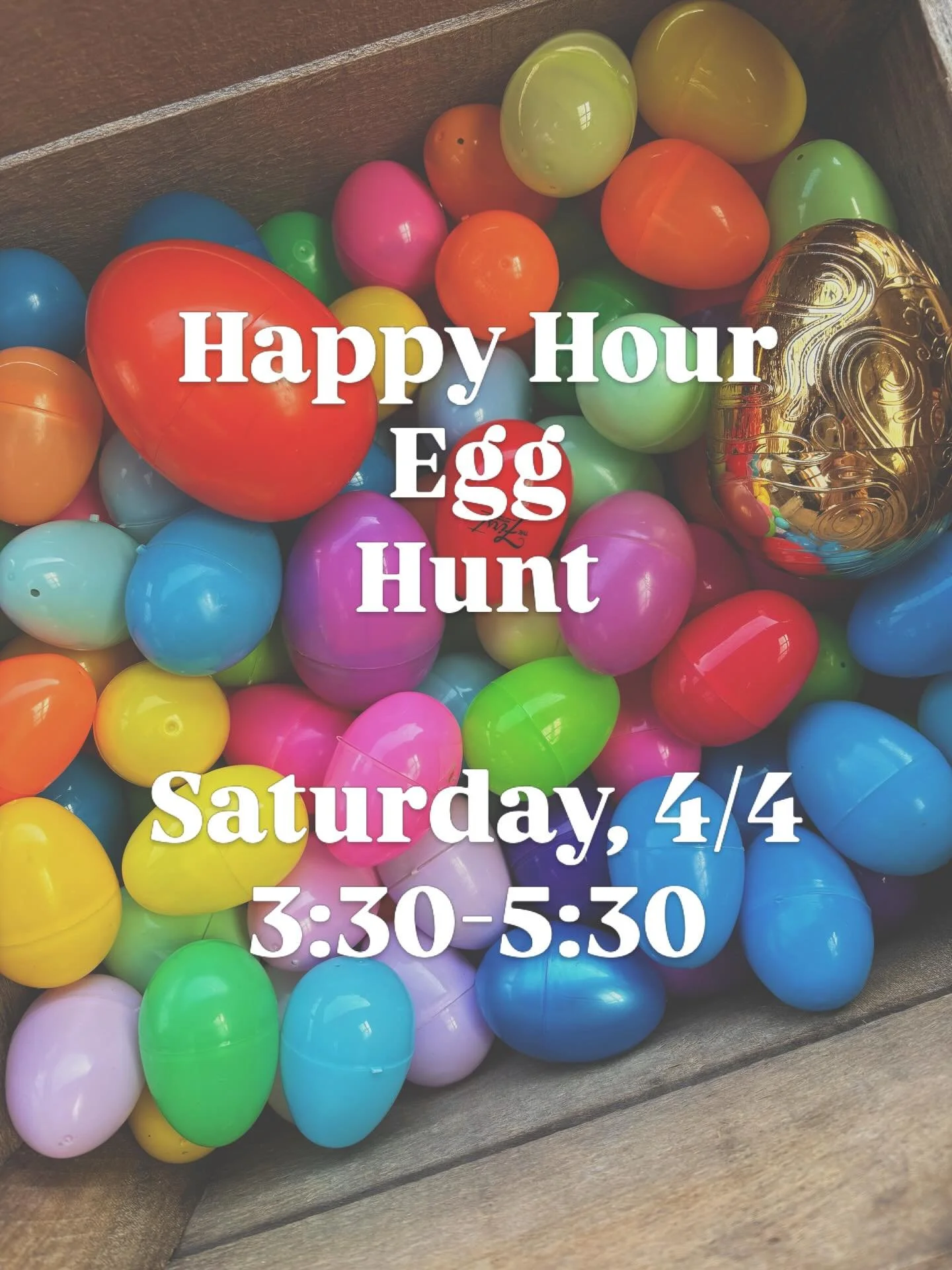 Happy Hour &hellip; and Games? and Prizes?! You read that right! 

Come out for our adult egg hunt tomorrow! The weather looks great 🌞 

***21 + Event*** Saturday, 4/4  3:30pm (hunt starts at 4pm)
