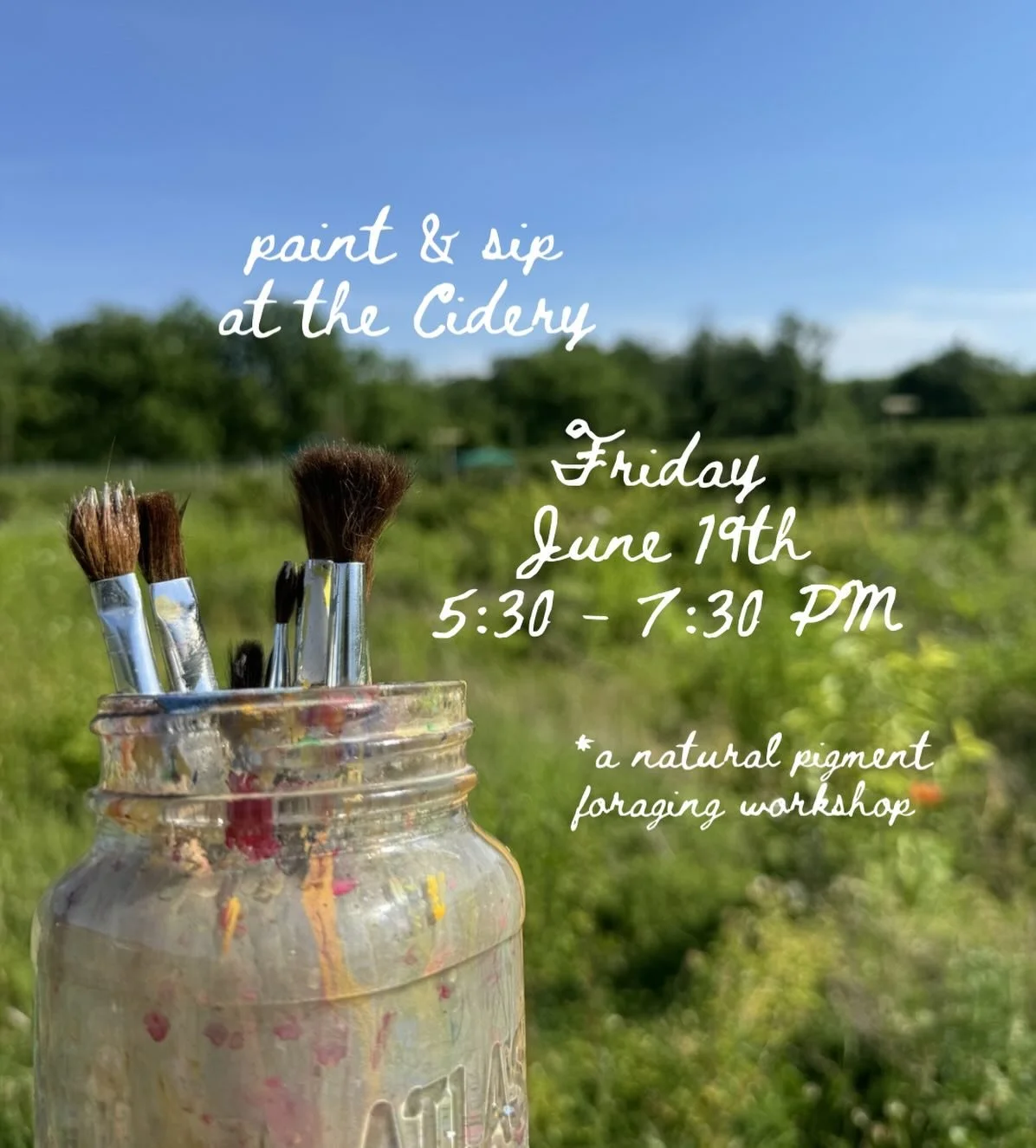 Friday, June 19th 5:30 PM -7:30 PM

Join local artist, Tobi of Periwinkle Skies, in bringing nature to your palette!

Whether you&rsquo;re a seasoned artist or just experimenting, this workshop will provide a deeper relationship to the earth and insp
