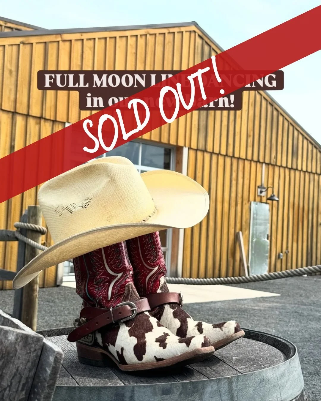 Wow! Thank you all so much for your overwhelming interest in our Full Moon Line Dance event!

We are now SOLD OUT for July 29th, and will not be accepting walk-ins. 

If you weren&rsquo;t able to grab tickets, send us an email. If we schedule another