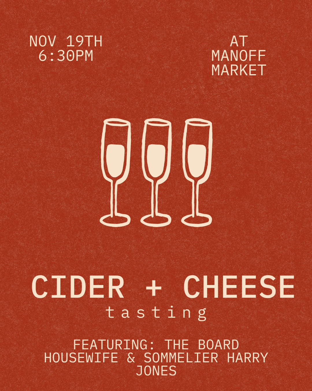 Cider & Cheese Tasting 