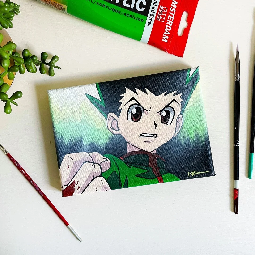 5x7 ANIME PAINTING 2/5: Gon Freecss from HunterXHunter 💚

Other than my Nezuko commission, this might be one of the cutest paintings I've ever done 🥺 If you want a lil Gon to protect you at all times, head to my website to purchase!

Remember that 