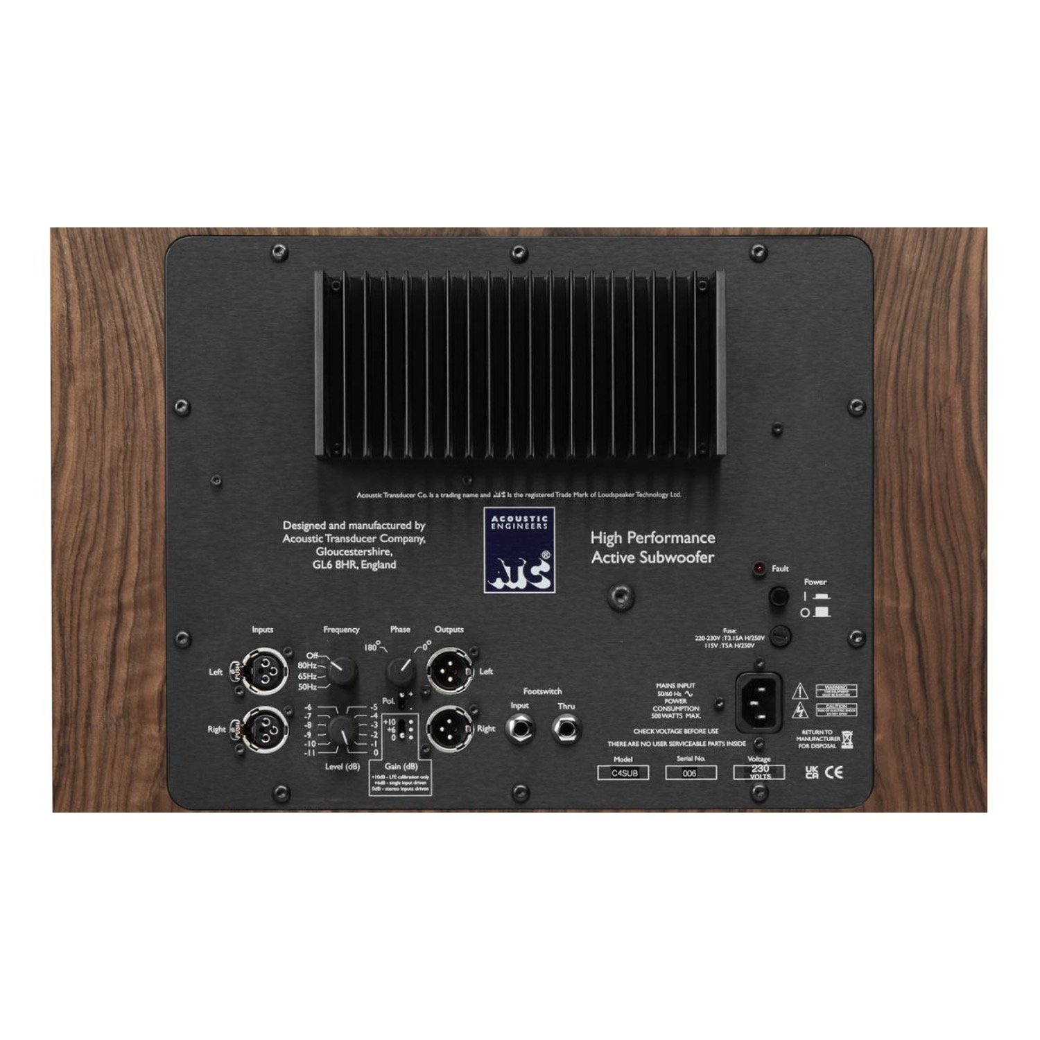 ATC C4 Sub Mk2 Back Panel Close