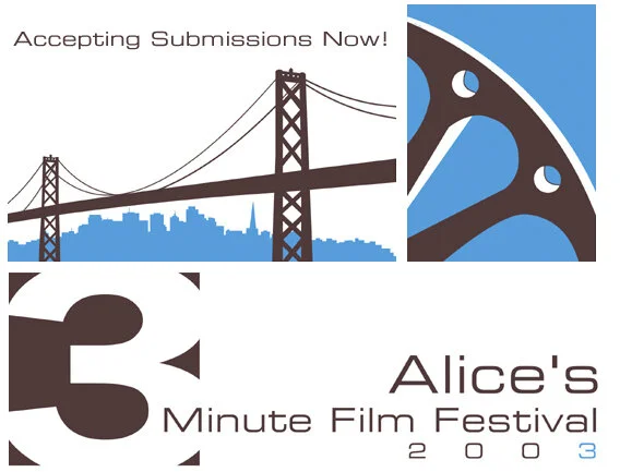 Marketing flyer for 3 Minute Film Festival for Alice @ 97.3 (KLLC-FM).