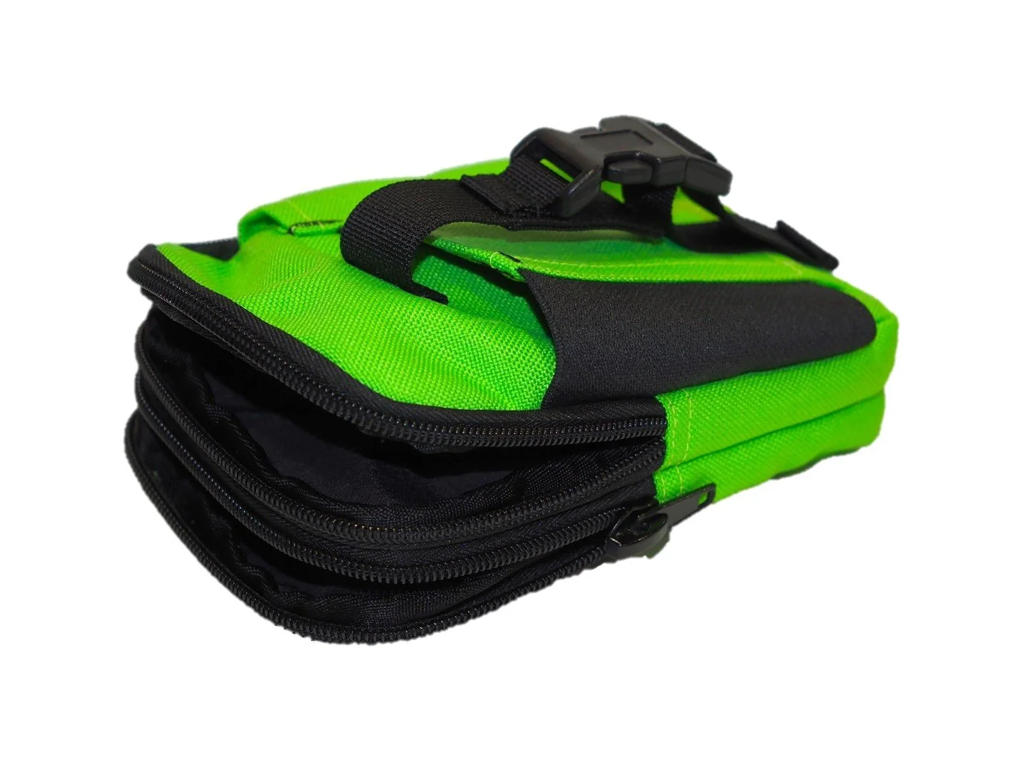 Double zip Utility Pouch Green #3472 (11).JPG