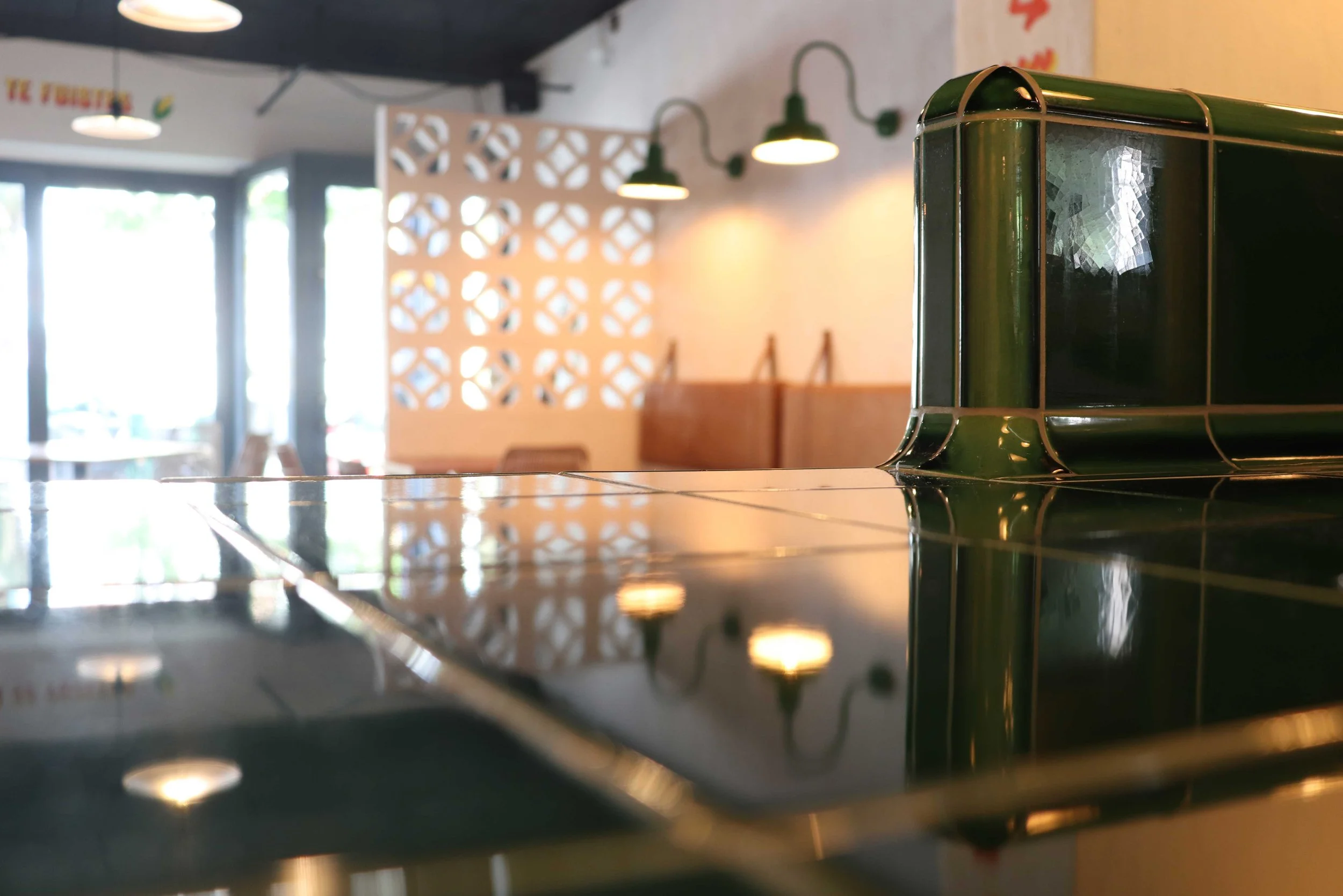 Detail Golem Fliesen; Innenarchitektur Gastronomie Mexikostrasse Taqueria Hamburg