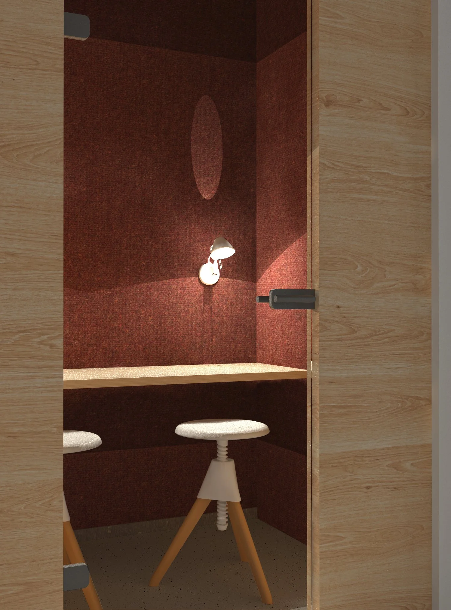 modernes Büro Telefonzelle Call Booth 3D Visualisierung