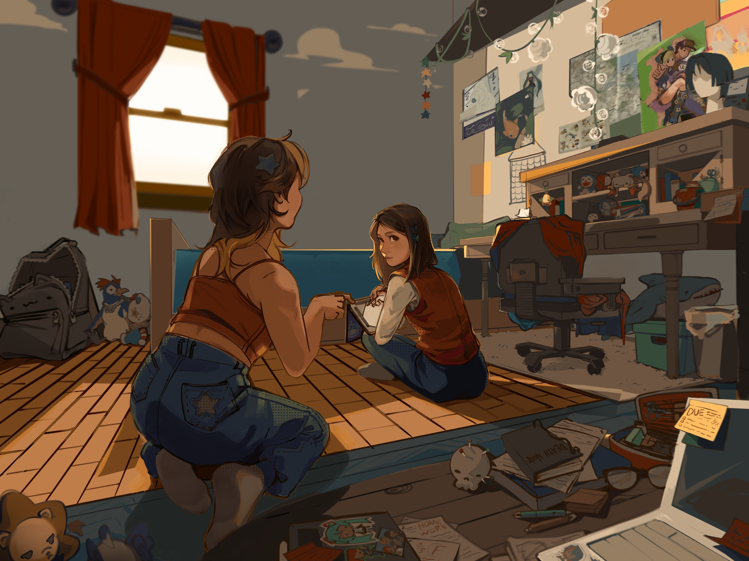 Digital: I usually draw when I'm stressed or supposed to be doing other work. When I do so, it feels like I'm the creative kid I used to be