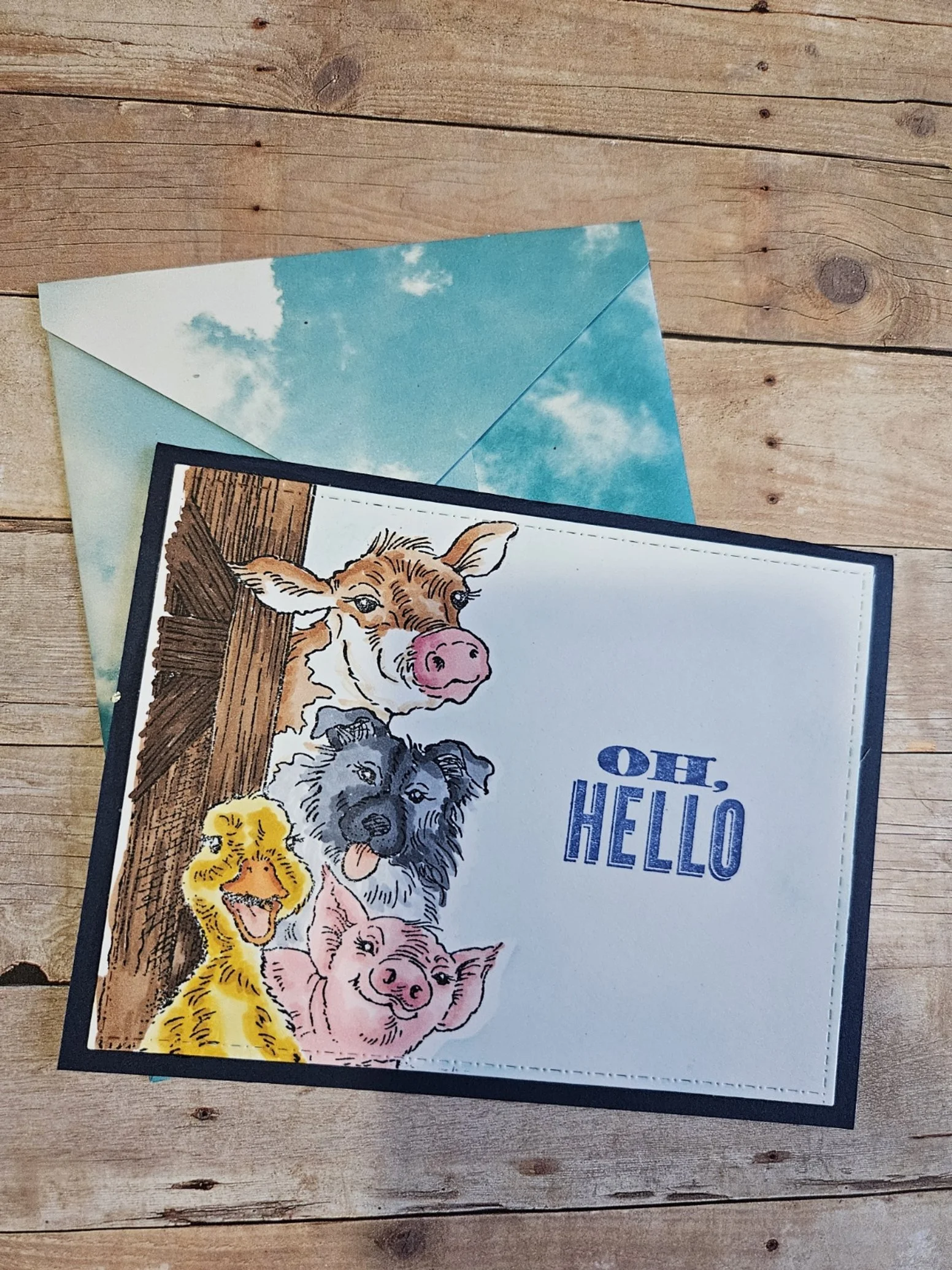 Oh Hello Farmyard Friends Card