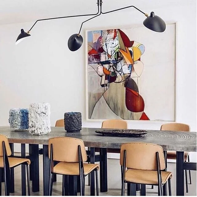 Dining room by @evgenia_kudryavtseva_  Love that #georgecondo painting! #interioroftheday #interiordecor #interiordesign #interiorinspiration #artoftheday #art #contemporaryart
