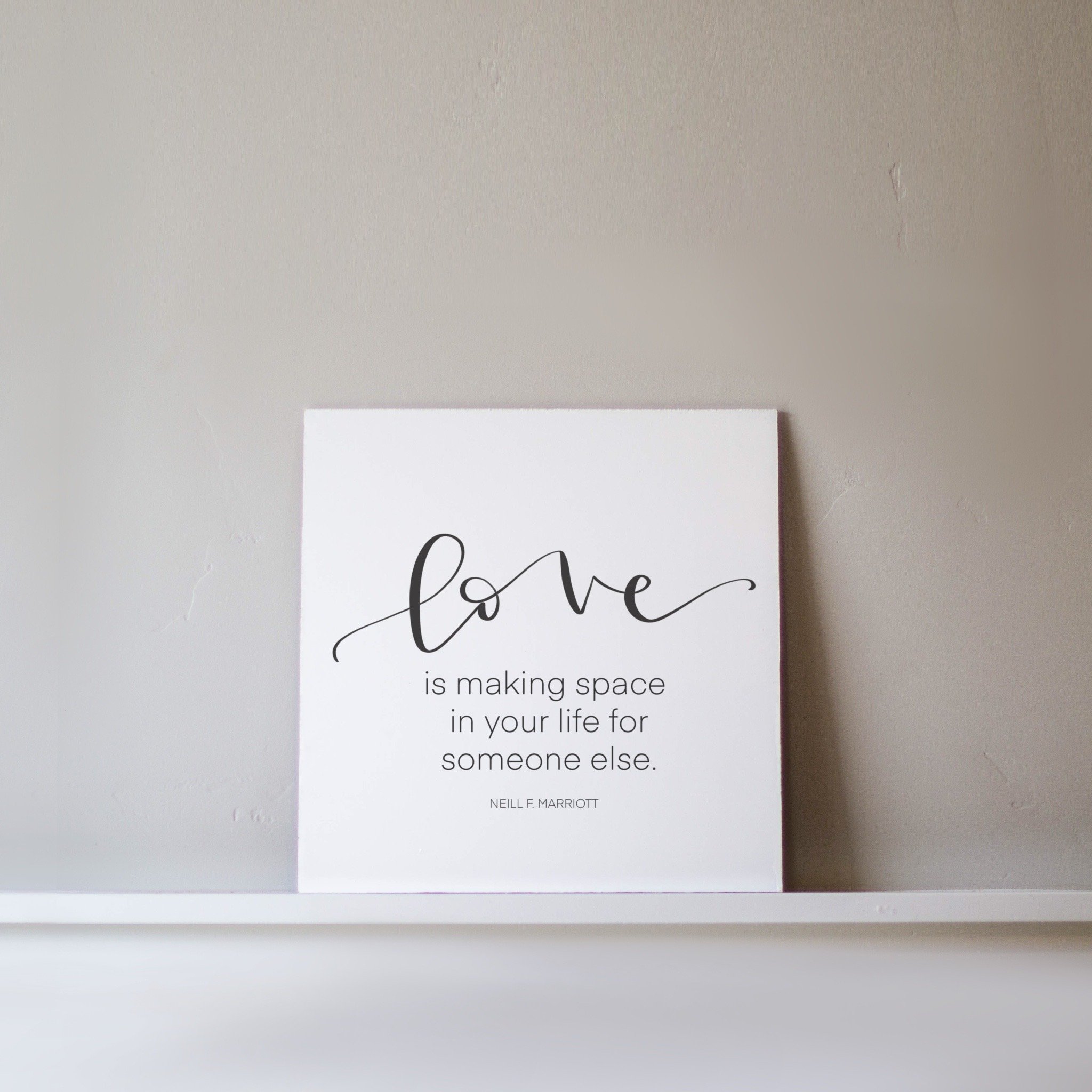 Love Is Making Space