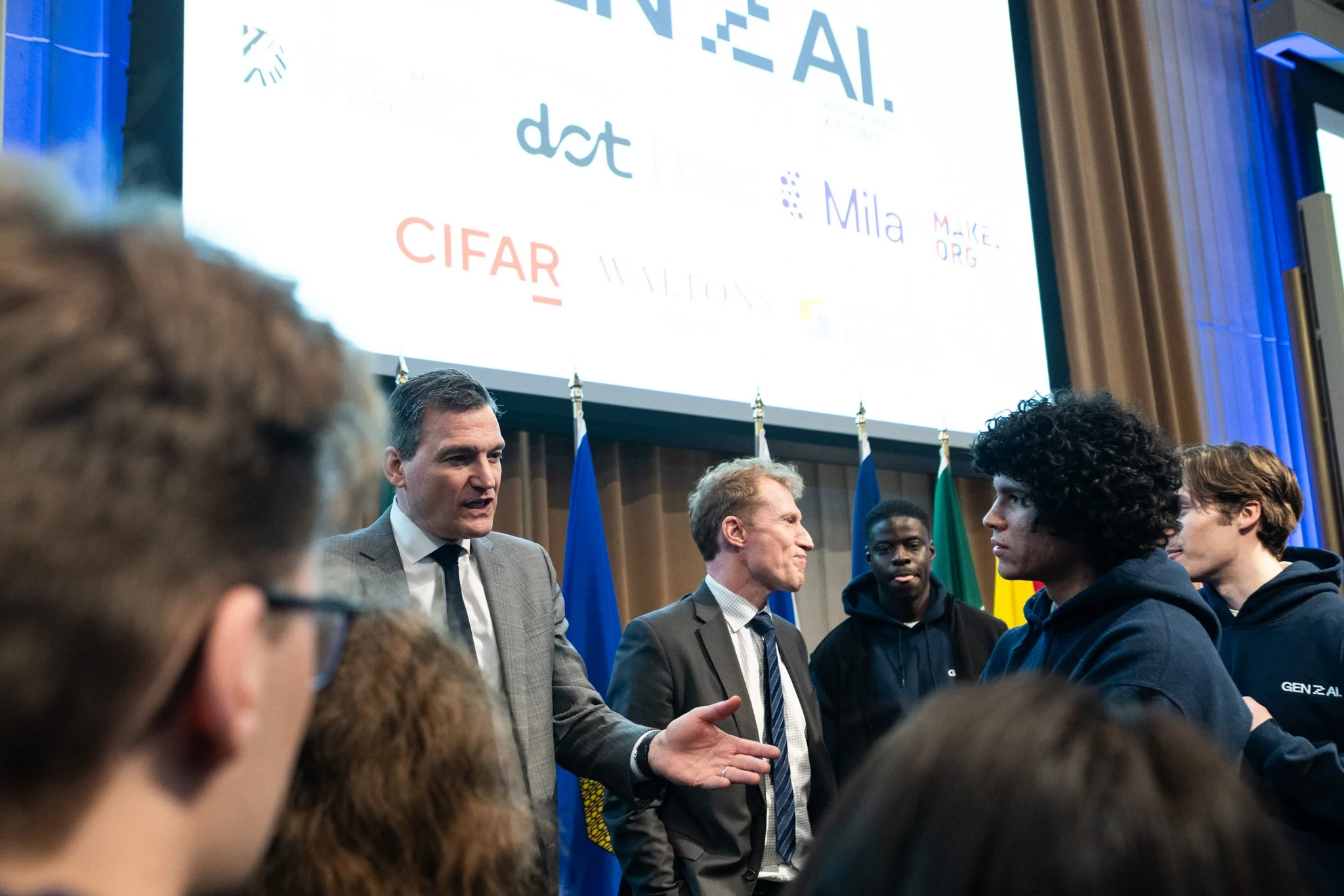 The Honourable Evan Solomon and the Honourable Marc Miller meeting with Gen(Z)AI participants