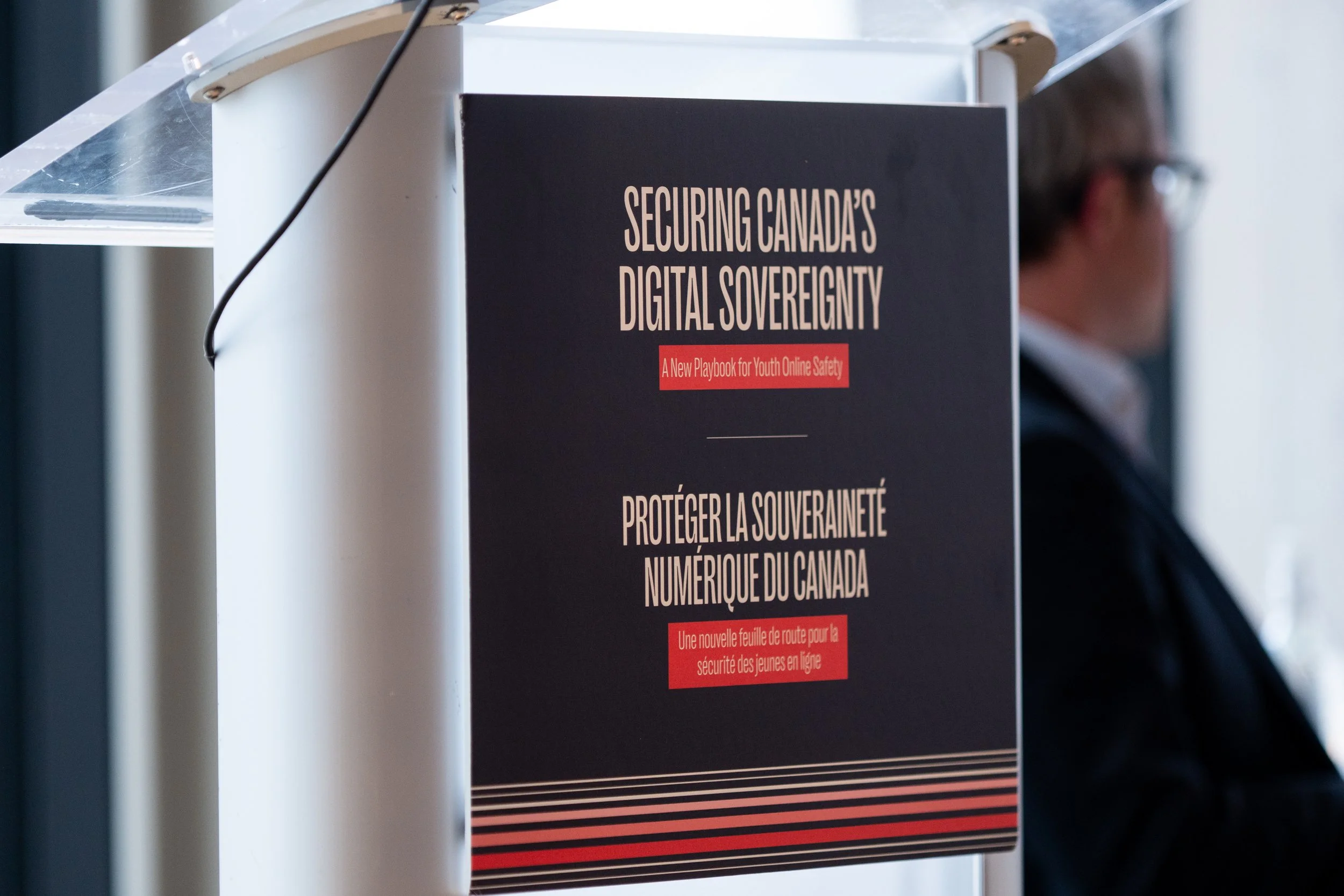 Securing Canada's Digital Sovereignty event podium