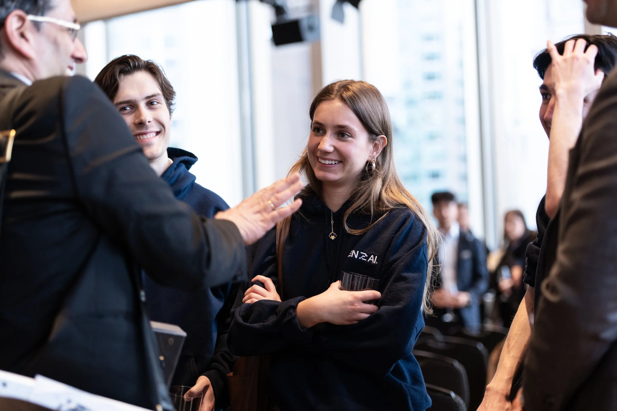 Gen(Z)AI participants meeting Karim Bardeesy at the reception