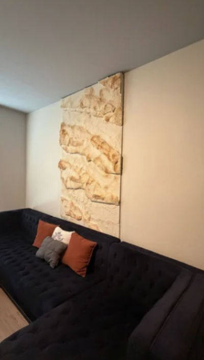 The installation enhances the room's ambiance making it feel welcoming - a perfect balance of comfort and style.