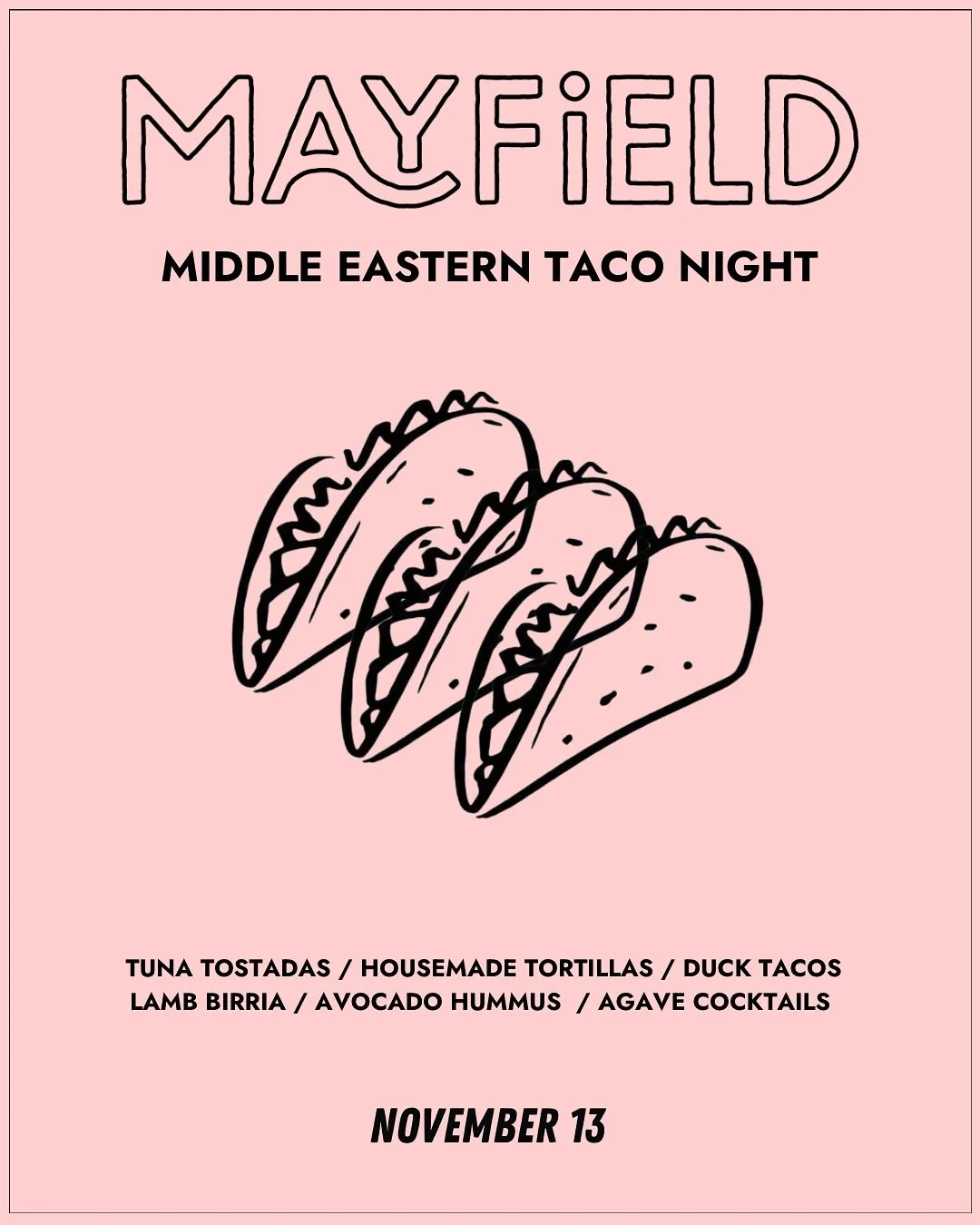 aco Night&rsquo;s back tomorrow! 

Swipe to see the menu plus a few special cocktails by everyone&rsquo;s favorite bearded cocktail man