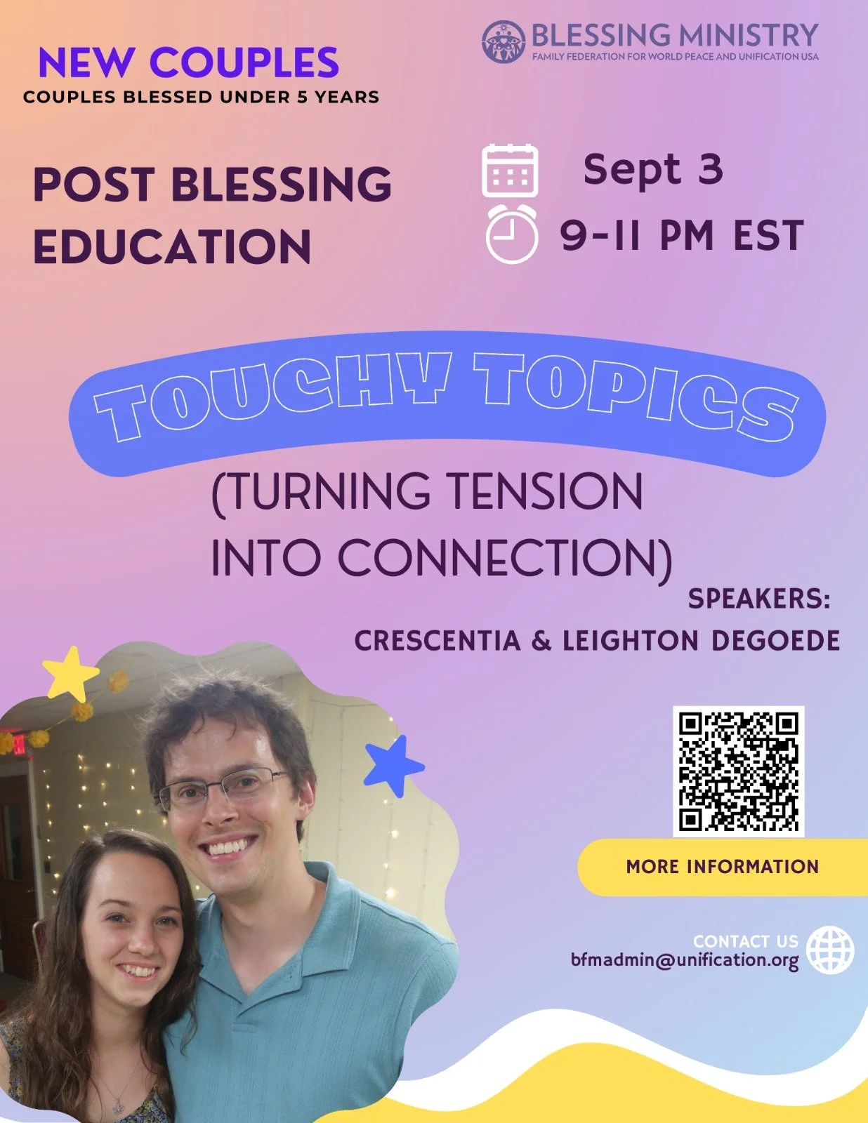 Post Blessing Education: Touchy Topics