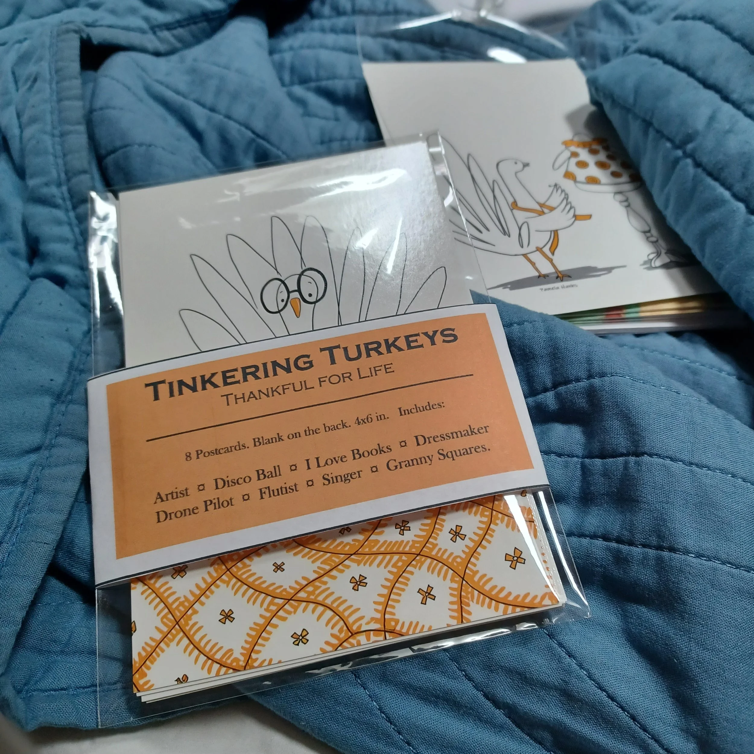 Tinkering Turkeys : Thankful for Life   POSTCARDS