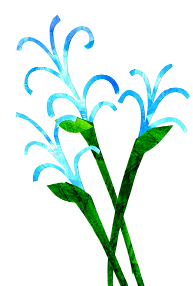 Blue Spring Flowers Note Card