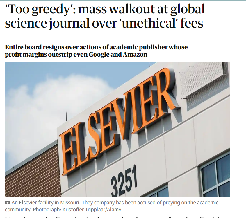 Elsevier Walkout