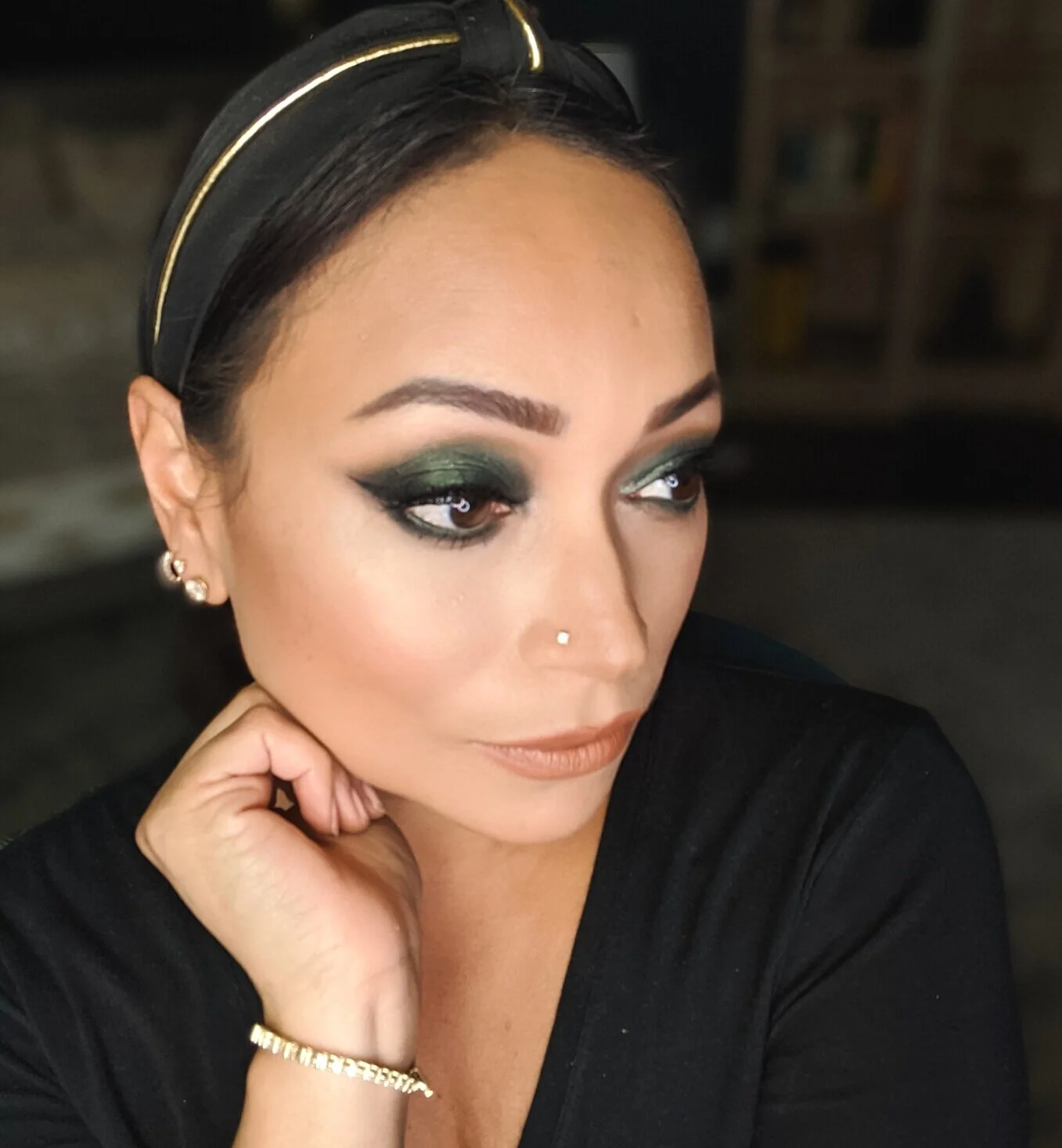 Dark Green Smokey Eye