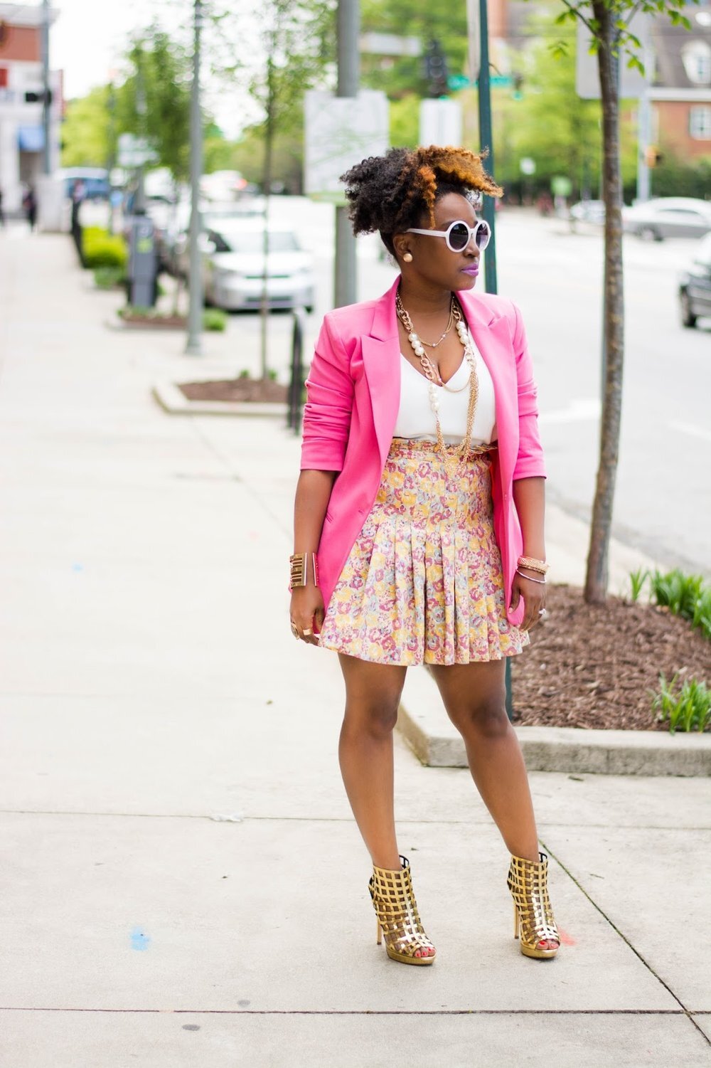 Pink Blazer + Gold Caged Heels_6.jpg