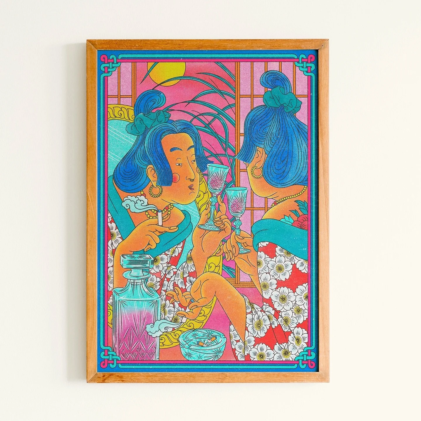 I finally turned one of my favourite illustrations into a print. It received so much love at Glasgow Print Fair so hopefully people in Newcastle at @endlesslovecreative will love it too! 

I&rsquo;ll add this lovely &ldquo;Cheers to myself&rdquo; A3 