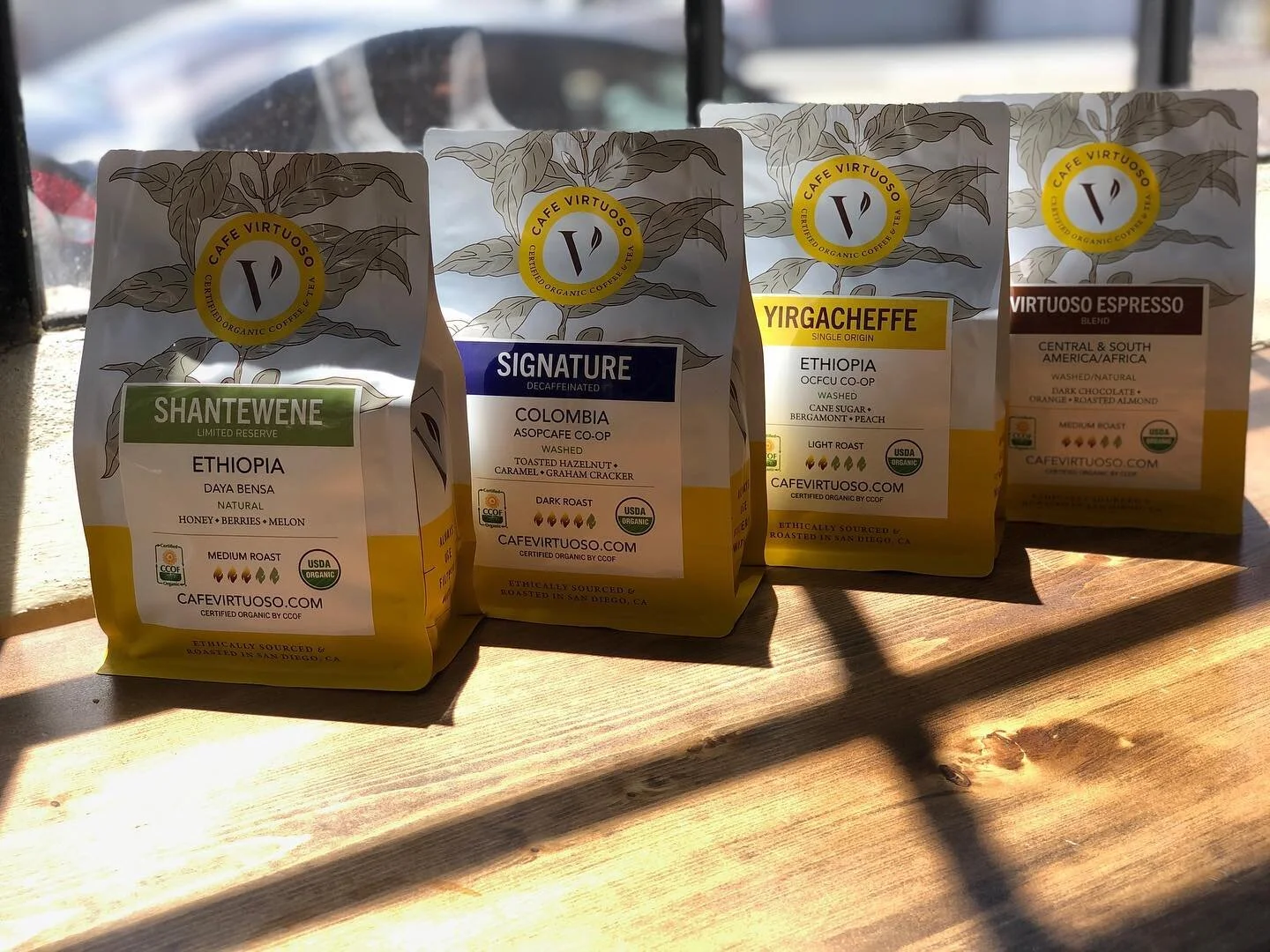 NOW in our cafe, buy one bag of coffee, get the second bag for 50% OFF! 🙌
(*while supplies last)
Cannot be combined with any other discounts or promotions.
Offer not valid in our online store. 
.
.
.
.
.
#cafevirtuoso #sandiego #singleoriginespresso