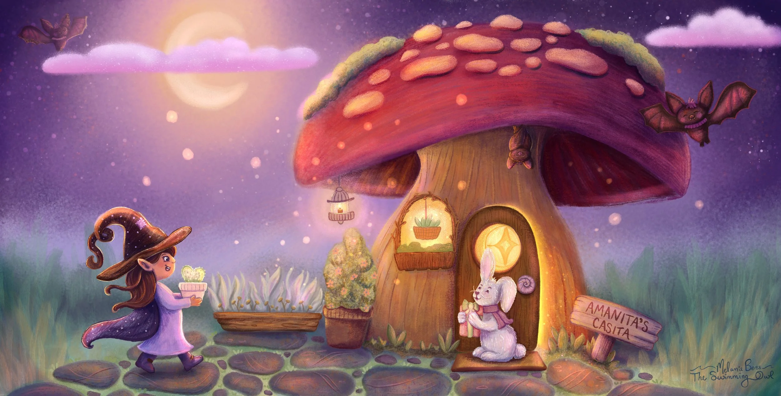 Visiting your best friend on a moonlit night