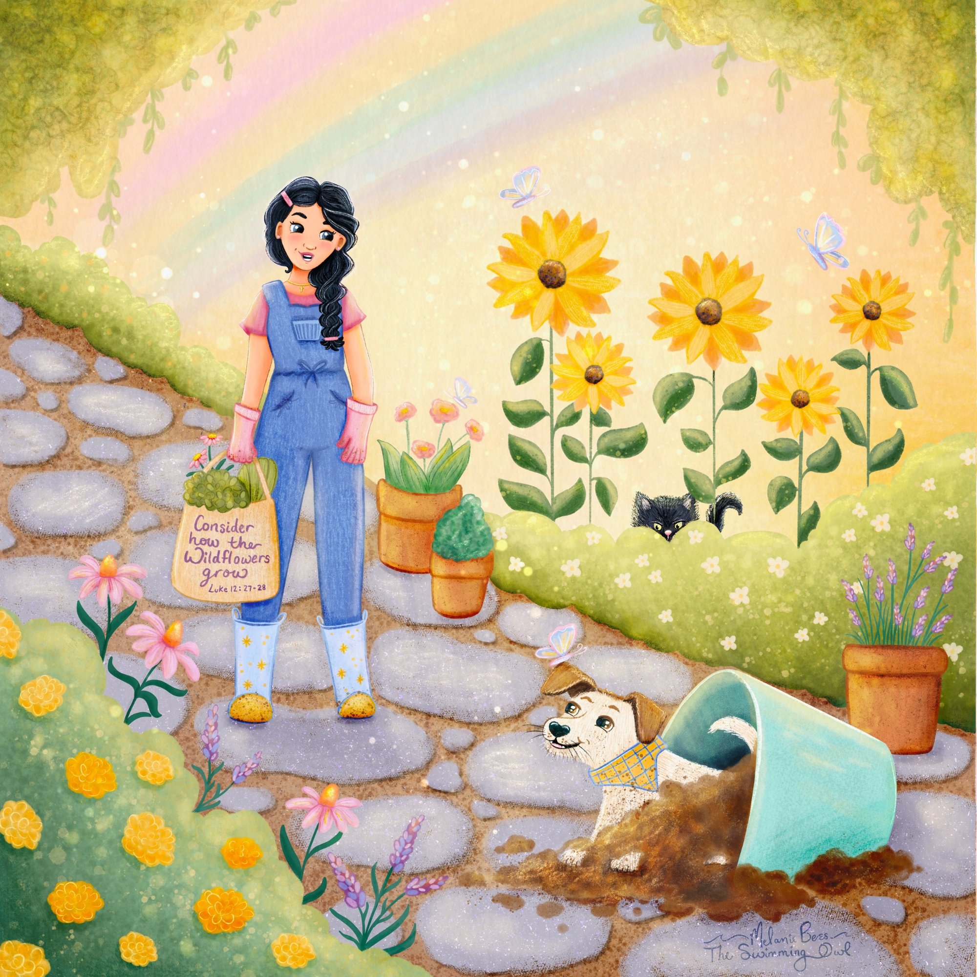 In the garden with puppy dog.jpg