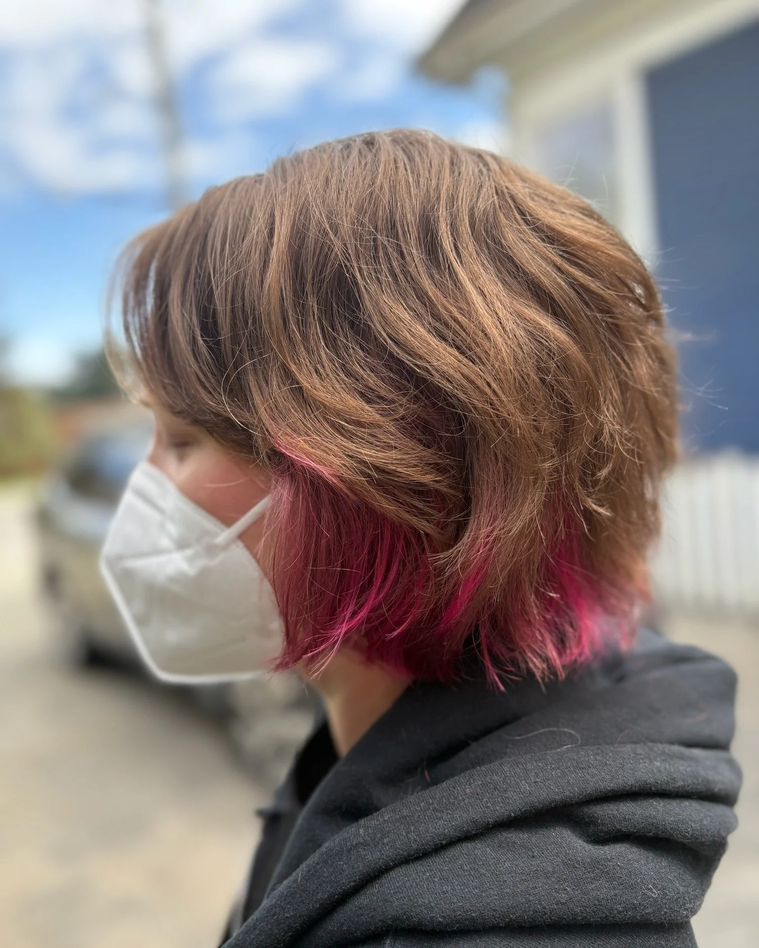 Sneaky pink! 👀💖

#PinkHair #HomeHairSalon #haircut #yyj #yyjHair #VictoriaBC #SafeInMyChair