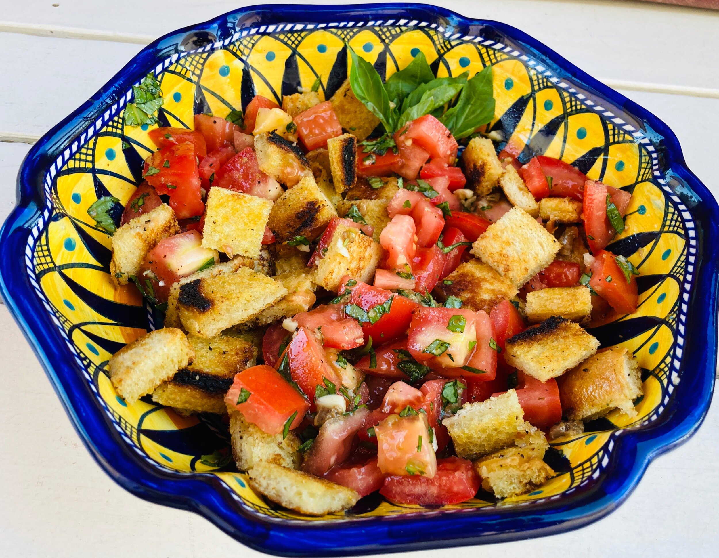 10 Minute Grilled Shrimp & Tomato Panzanella