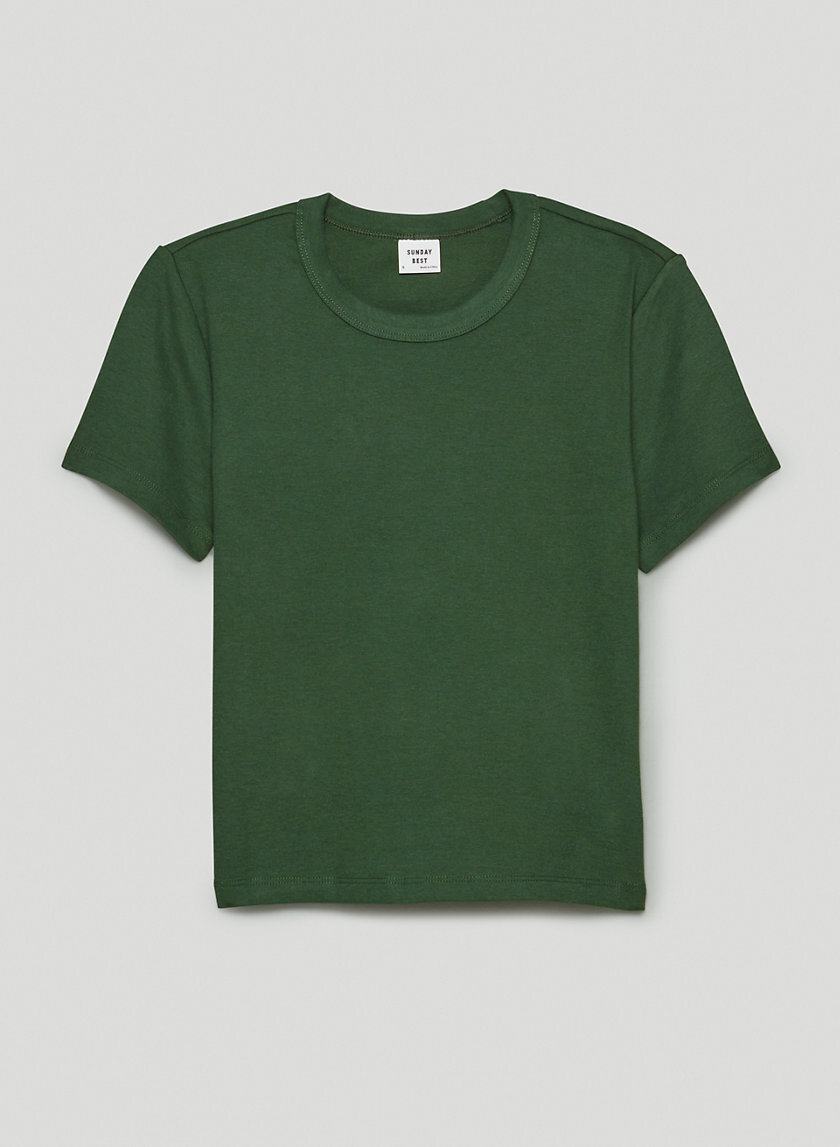 Little Ribbed T-Shirt in Midnight Clover