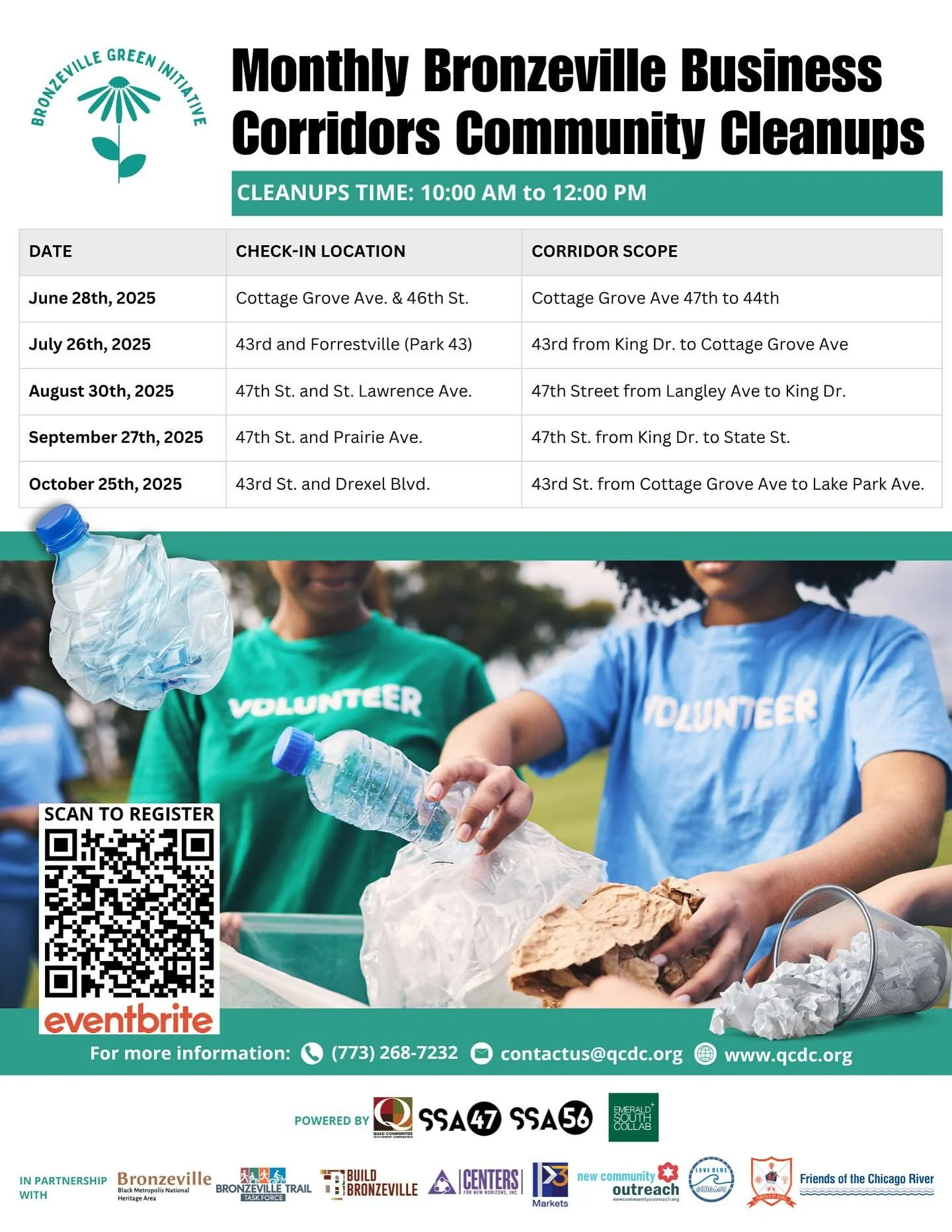 Who's ready to put some care into the community? Meet us at 47th and Prairie this Saturday at 10 am and join forces with @qcdcbronzeville for a community clean up!