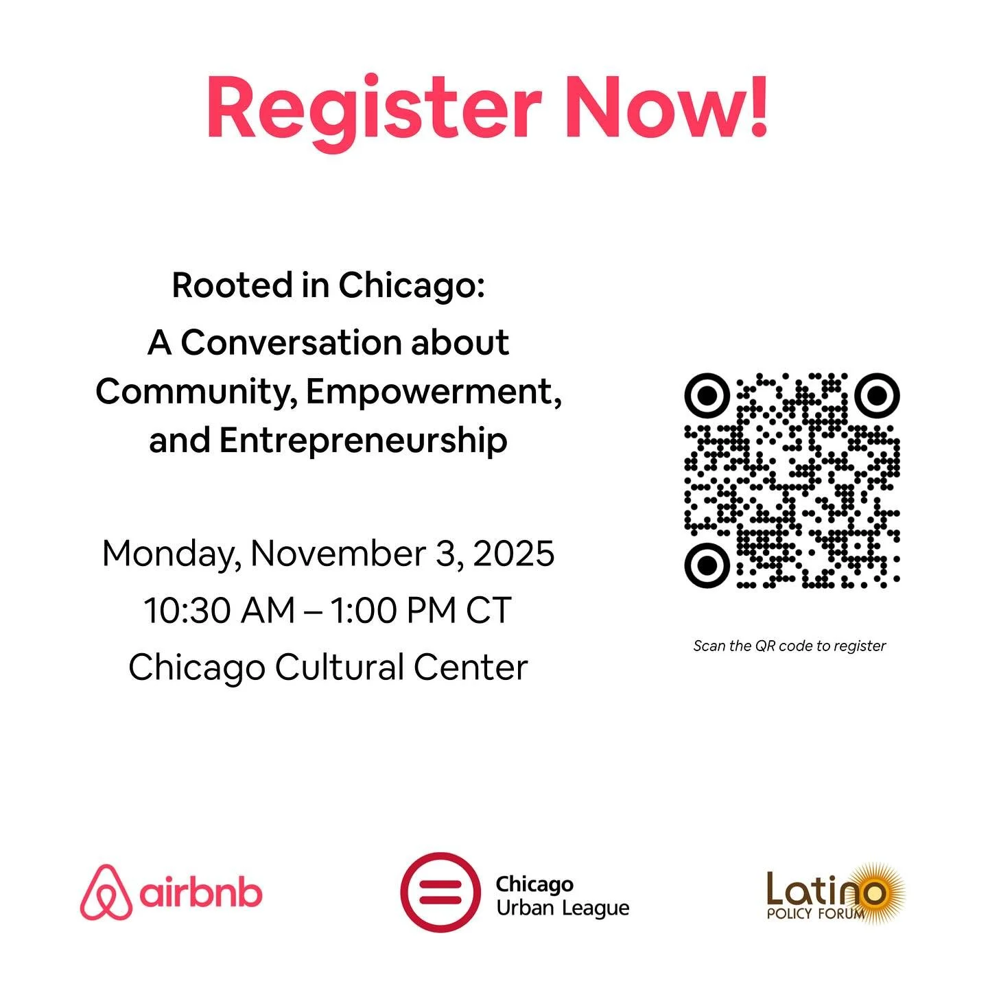 Join us @emeraldsouthcollab and @airbnb for a special conversation moderated by our CEO @ghianforeman on community, empowerment, and entrepreneurship in Chicago.

✨ Rooted in Chicago ✨
🗓 November 3 | 10:30 AM &ndash; 1:00 PM CT
📍 Chicago Cultural C