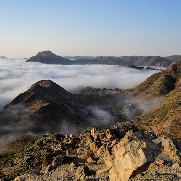 Eritrea Highlands Plateaus in Clouds SQ.jpg