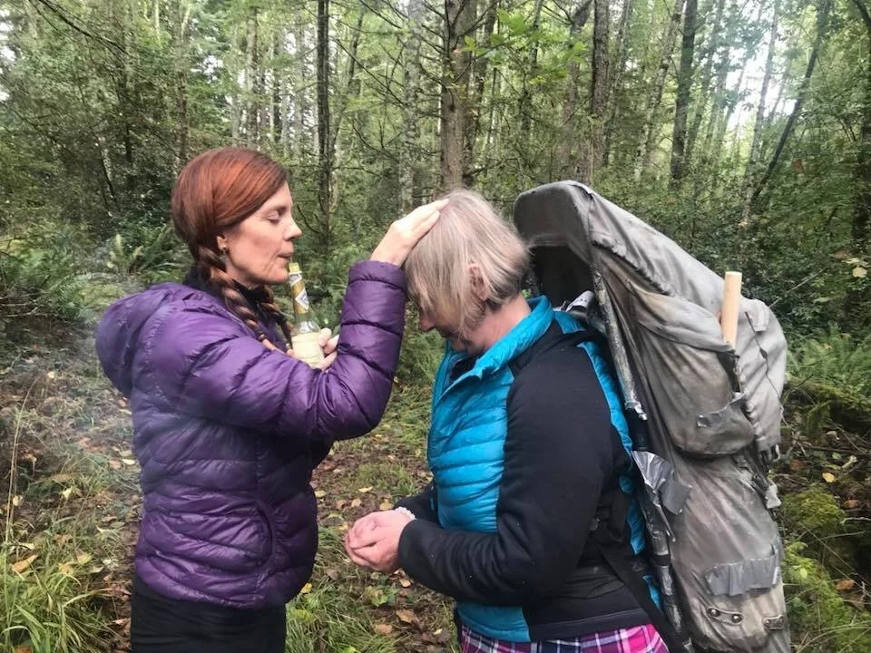 Blessing a traveller on vision quest - Angela Prider