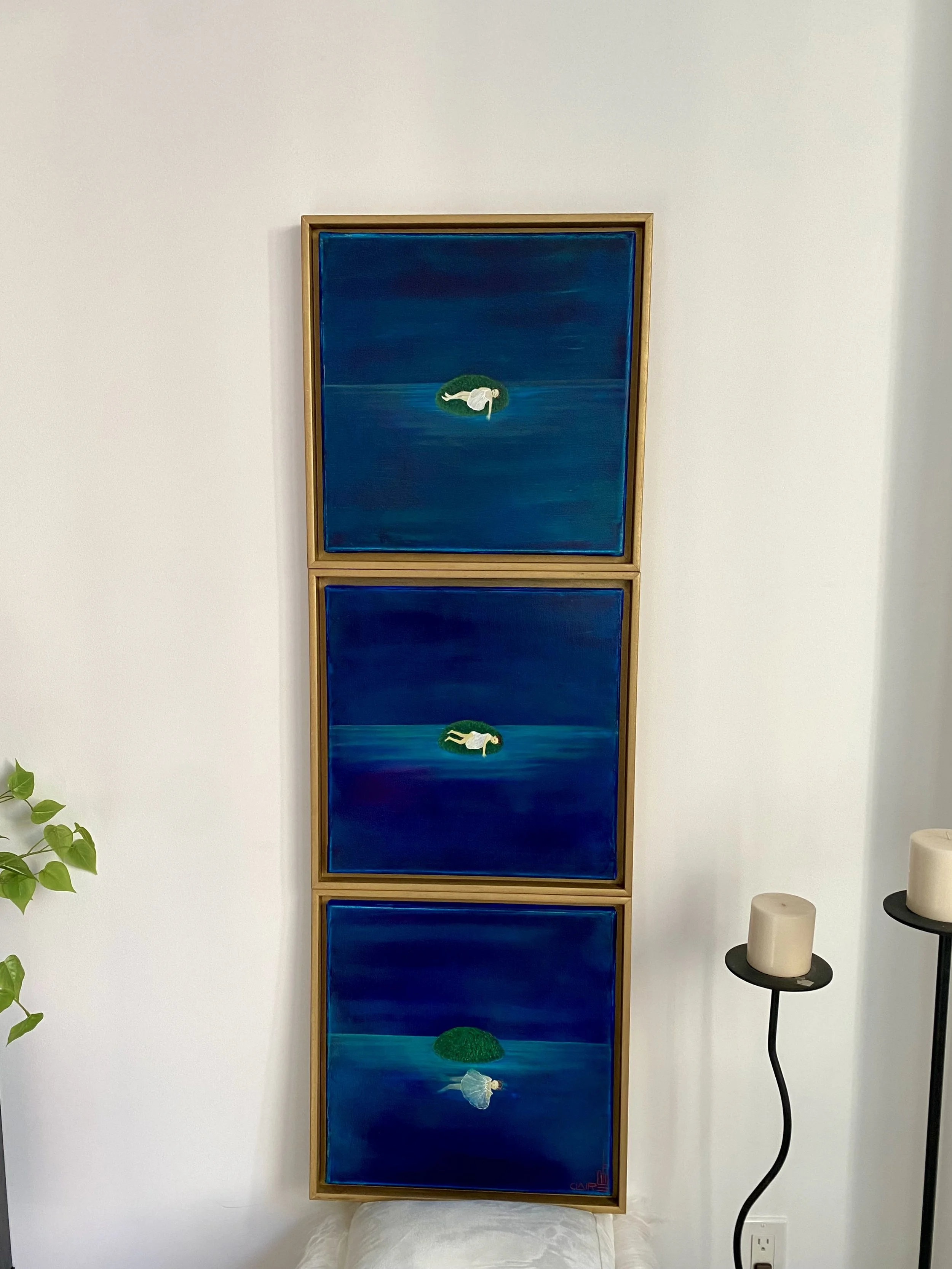 Reverie on sea triptych