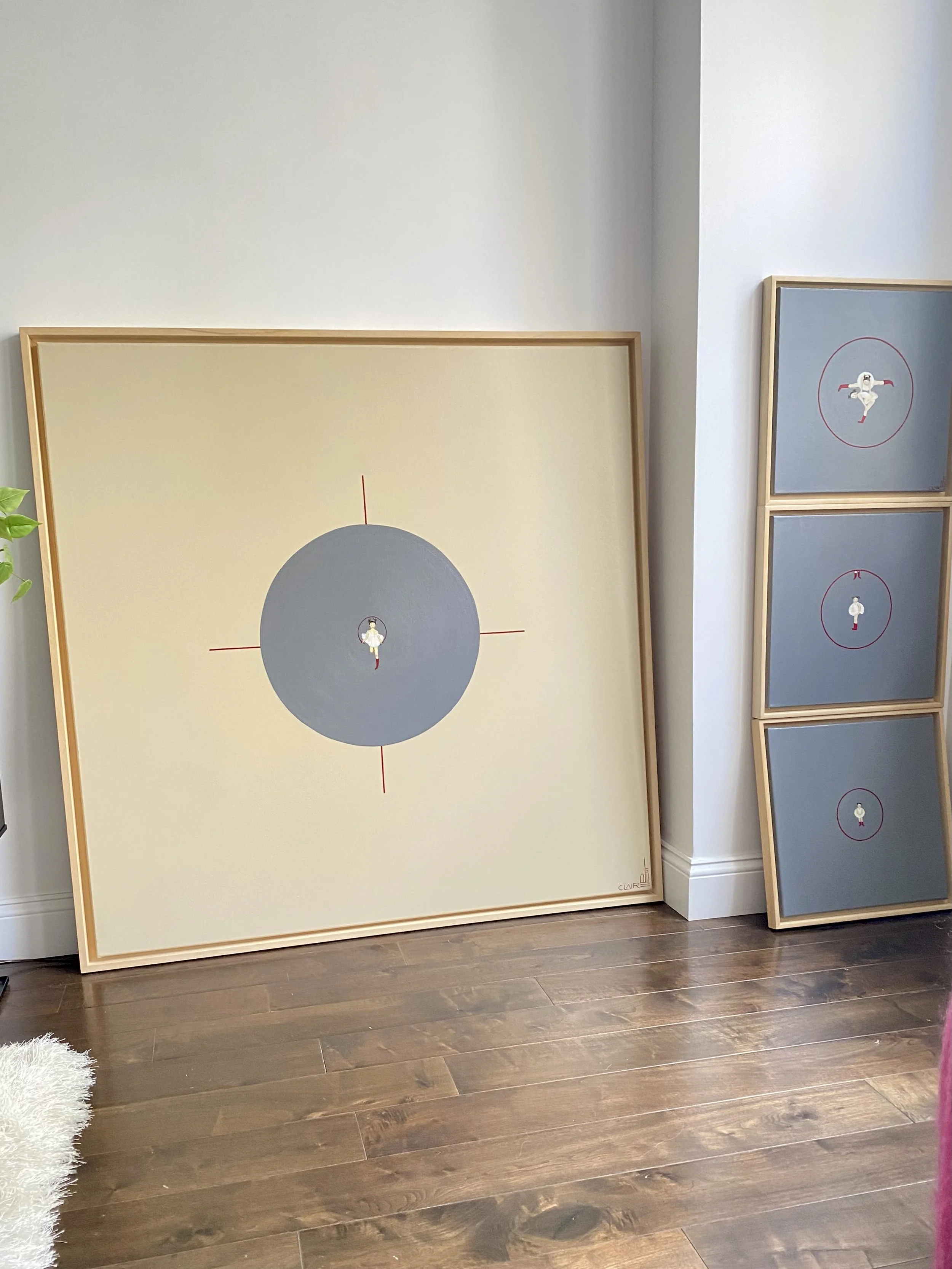 Jumping target & Grasshopper triptych