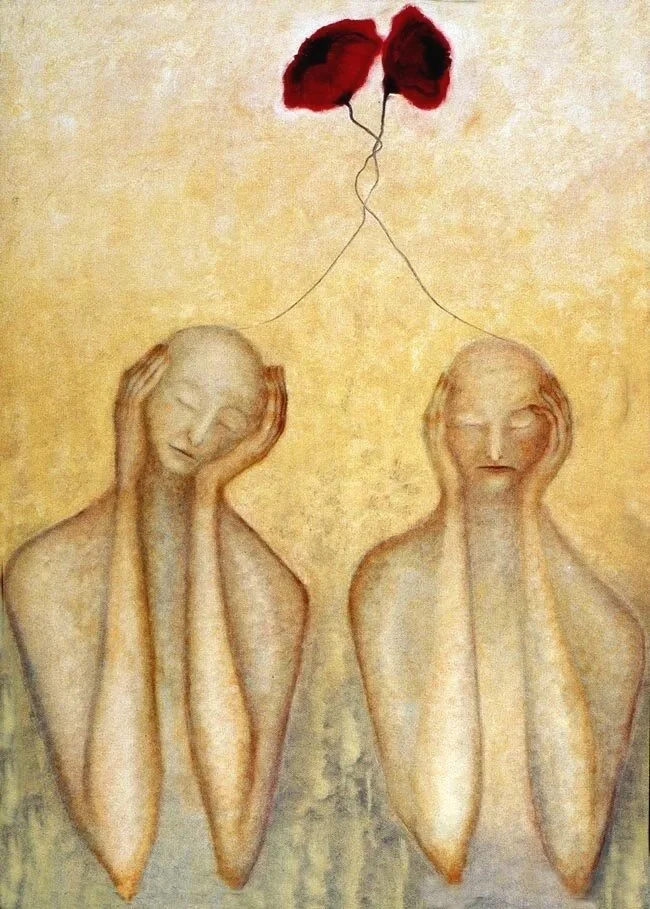 "PETITE IDEE DU BONHEUR", oil on board ———————©ClairePetit