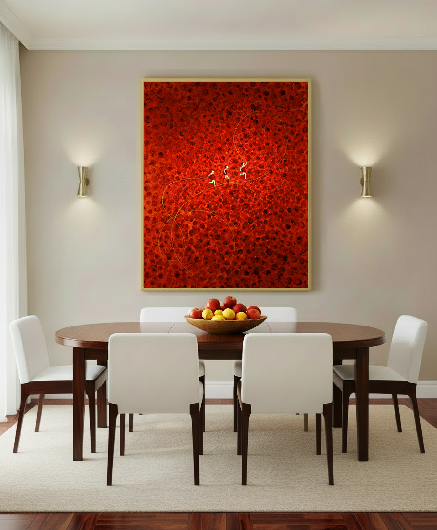 "GIRLS & ROSES",  oil on canvas, 125 × 155 cm    ©Claire Petit