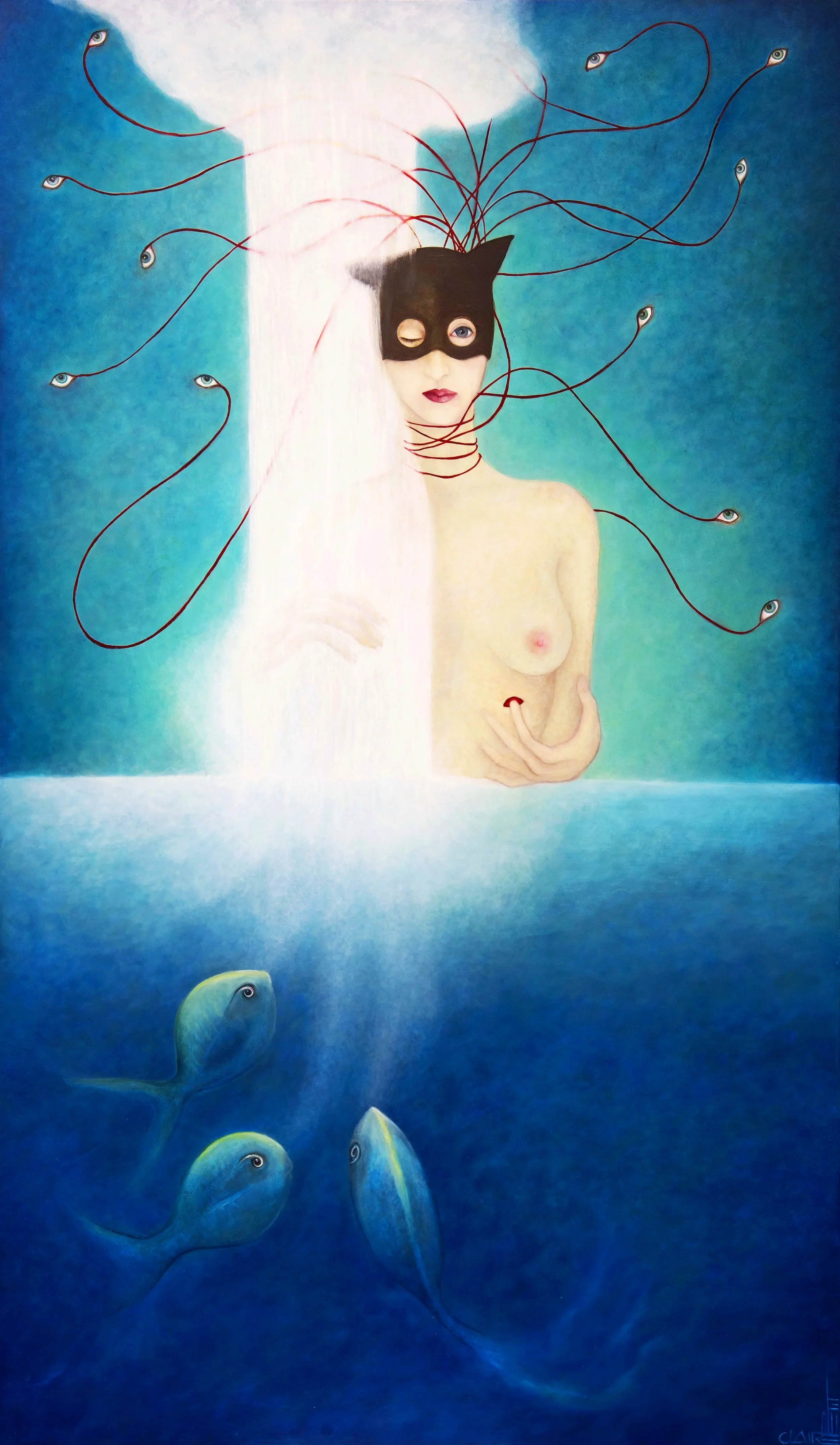 "I SEE YOU",  Oil on canvas  ____________ ©Claire Petit