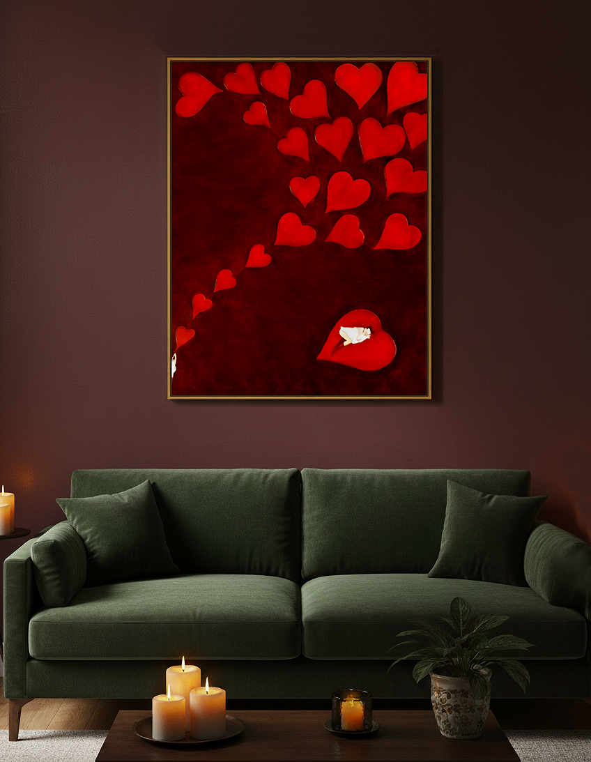 "ADIEUX DIFFICILES",  oil on canvas, 120 x 150cm     ©Claire Petit