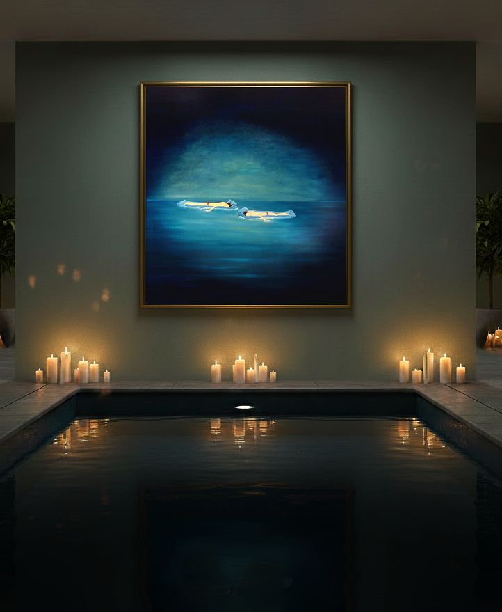 "ENTRE DEUX EAUX"     oil on canvas 125 x 155 cm      ©Claire Petit