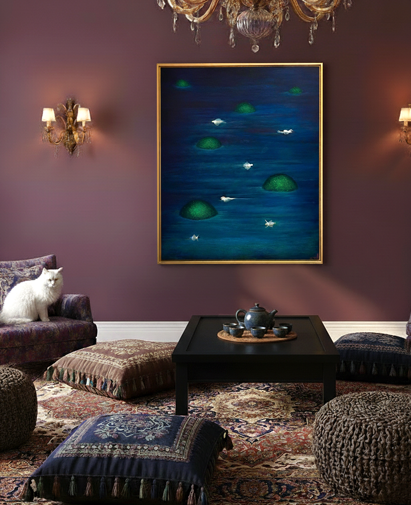 FLOATING DREAM, oil on canvas 125 x 155 cm    ©Claire Petit