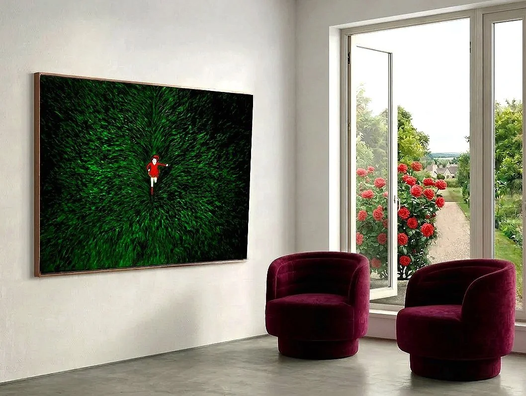 "ON THE RUN", oil on canvas, 155 X 125 cm      ©Claire Petit