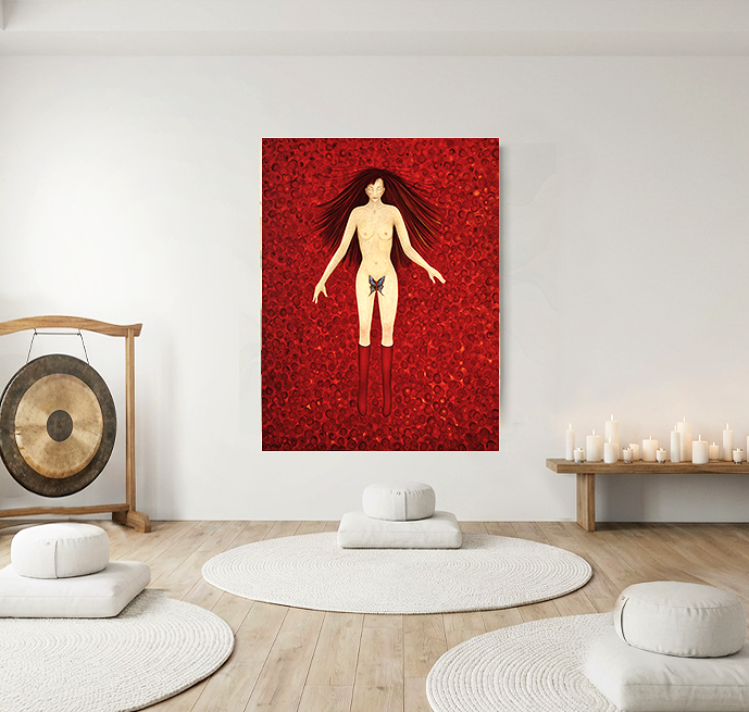 "SLEEPING WARRIOR" oil on canvas, 120 x 150 cm    ©Claire Petit