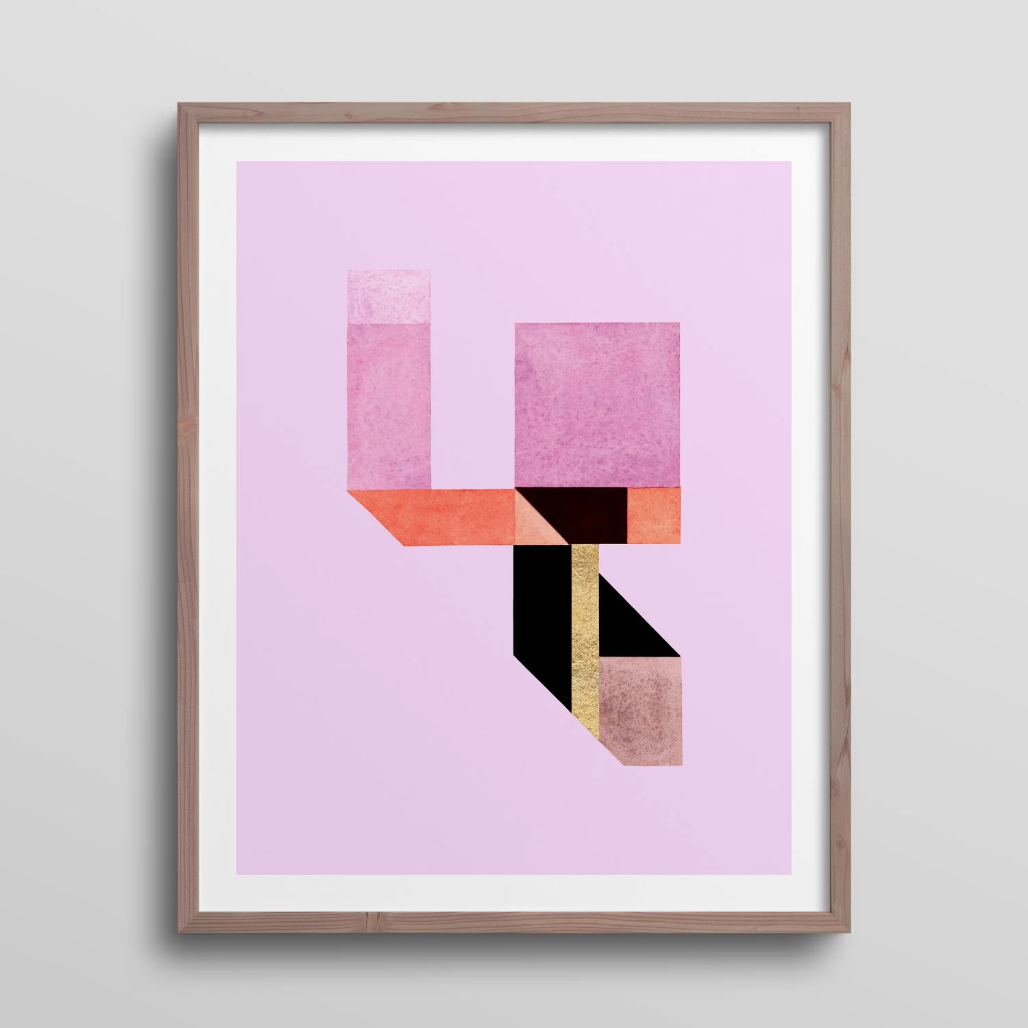 Canadian Abstract Artist_Allison Rietta_Limited Edition Print_Makea Talvi 01_Oak Frame_Portrait.jpg